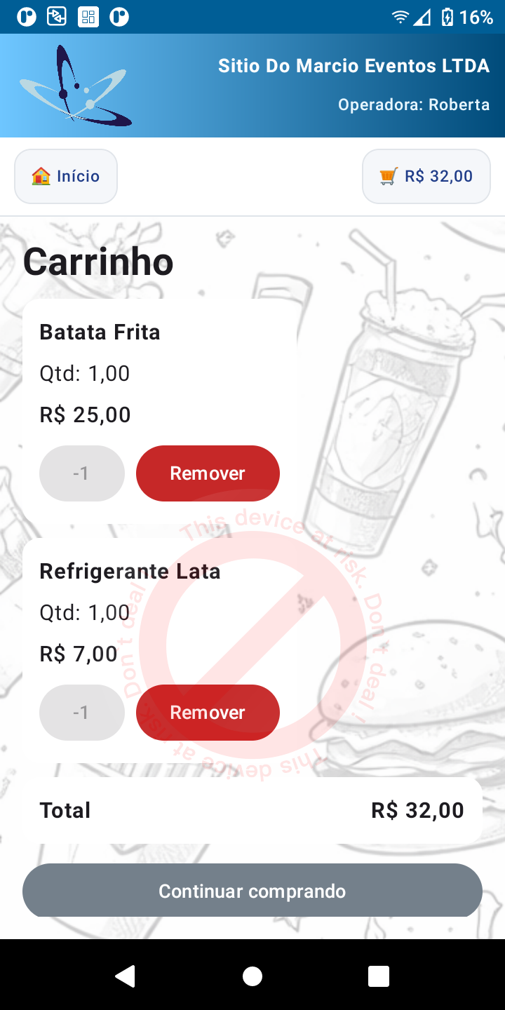Módulos na Maquininha de Pagamento
