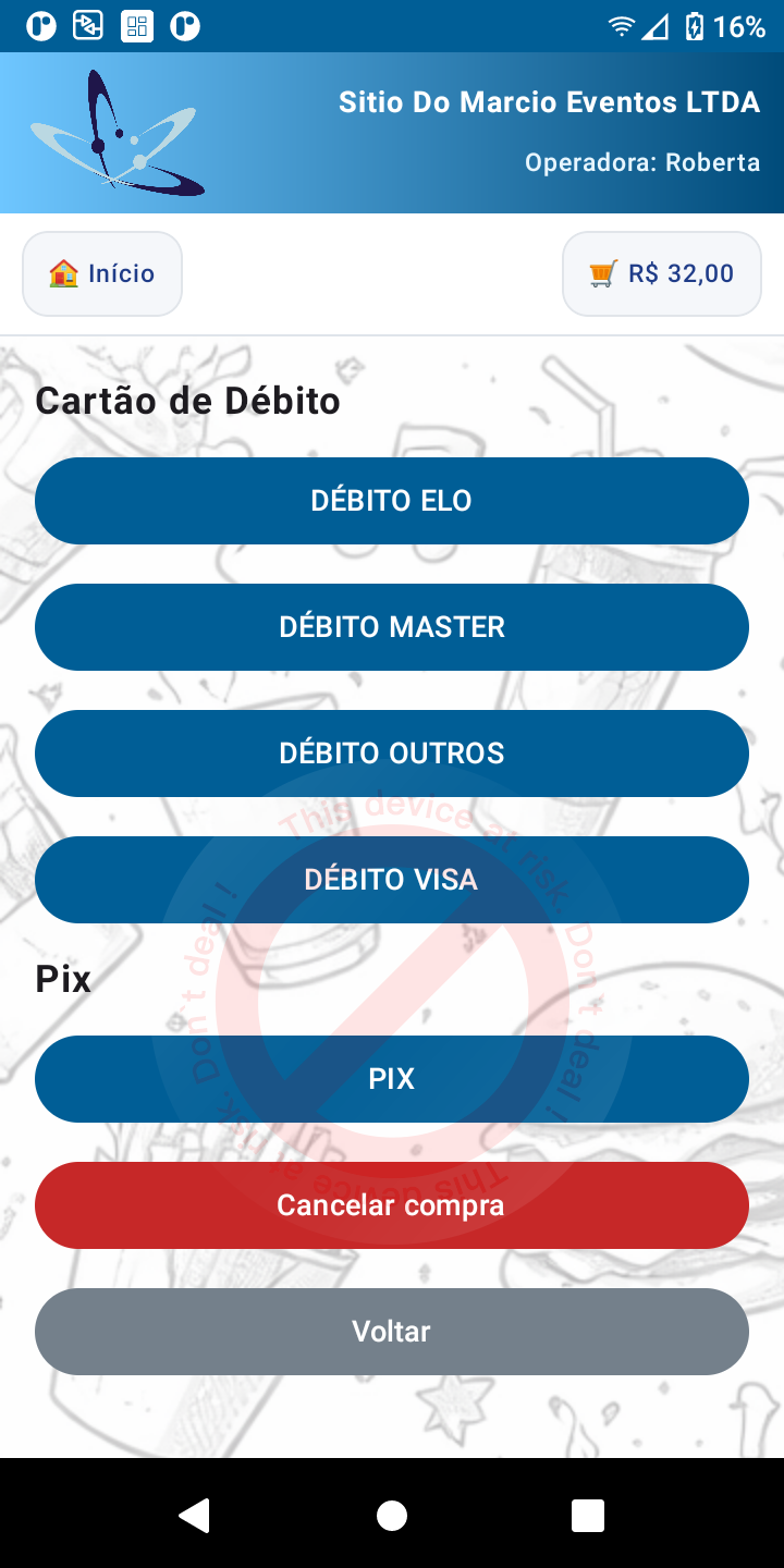 Módulos na Maquininha de Pagamento