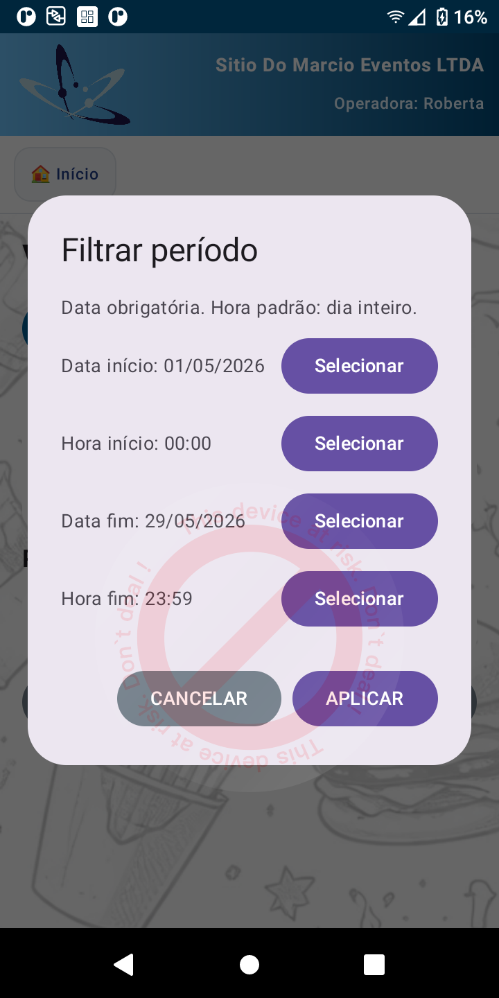 Módulos na Maquininha de Pagamento