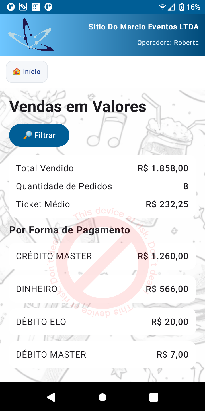 Módulos na Maquininha de Pagamento