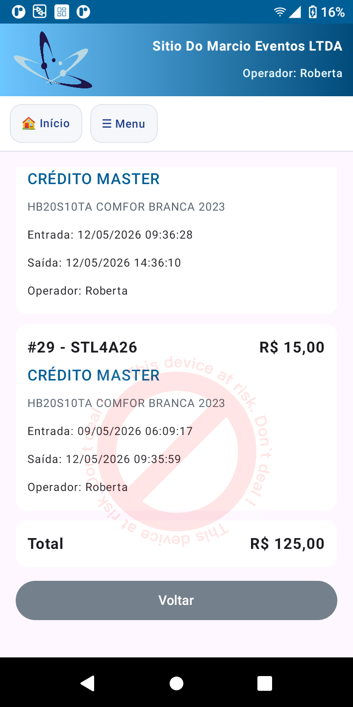 Módulos na Maquininha de Pagamento